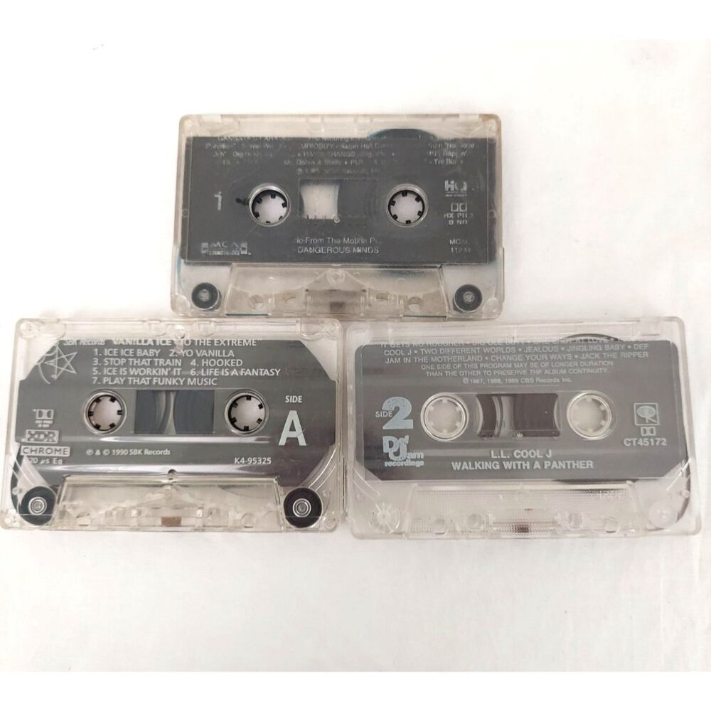 LL Cool J, Dangerous Minds Soundtrack, & Vanilla Ice To the Extreme Cassette Lot